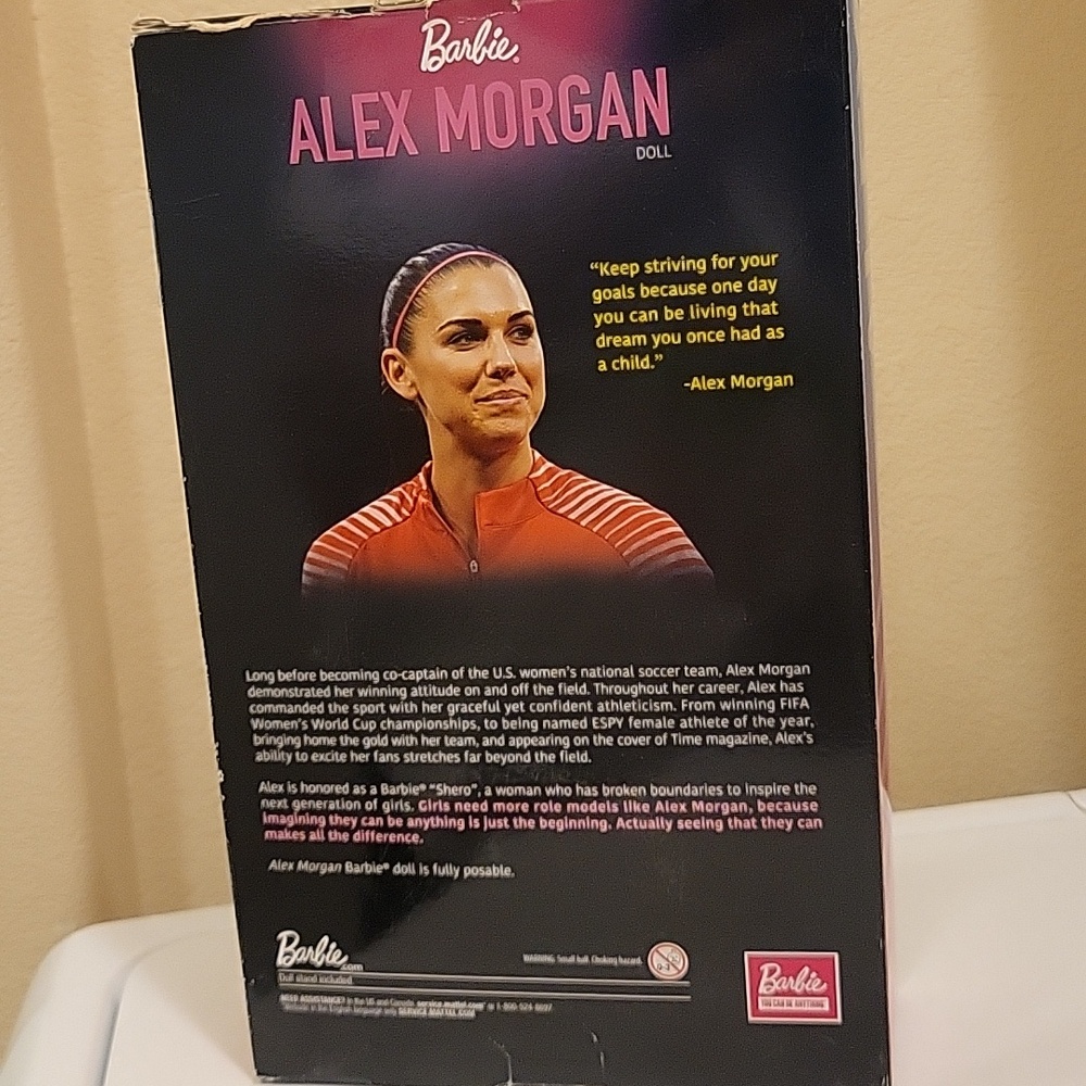 Barbie Alex Morgan Soccer Doll - White, Blue & Pink Accents - Picture 5 of 8